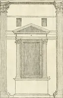 An illustration from Die alder vermaertste antique edificien : vã temple, theatre, amphitheatre, paleisen, therme, obeliske, brugge, archetriuphal, etc. vescreueeñ gefigureert met haren grondede eñ mate oock de plaetsen daerse staen, eñ wiese dede make (1546)