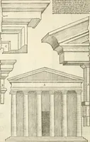 An illustration from Die alder vermaertste antique edificien : vã temple, theatre, amphitheatre, paleisen, therme, obeliske, brugge, archetriuphal, etc. vescreueeñ gefigureert met haren grondede eñ mate oock de plaetsen daerse staen, eñ wiese dede make (1546)