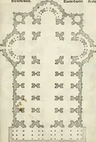 An illustration from Die alder vermaertste antique edificien : vã temple, theatre, amphitheatre, paleisen, therme, obeliske, brugge, archetriuphal, etc. vescreueeñ gefigureert met haren grondede eñ mate oock de plaetsen daerse staen, eñ wiese dede make (1546)