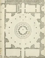An illustration from Die alder vermaertste antique edificien : vã temple, theatre, amphitheatre, paleisen, therme, obeliske, brugge, archetriuphal, etc. vescreueeñ gefigureert met haren grondede eñ mate oock de plaetsen daerse staen, eñ wiese dede make (1546)