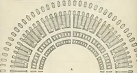 An illustration from Die alder vermaertste antique edificien : vã temple, theatre, amphitheatre, paleisen, therme, obeliske, brugge, archetriuphal, etc. vescreueeñ gefigureert met haren grondede eñ mate oock de plaetsen daerse staen, eñ wiese dede make (1546)