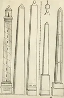 An illustration from Die alder vermaertste antique edificien : vã temple, theatre, amphitheatre, paleisen, therme, obeliske, brugge, archetriuphal, etc. vescreueeñ gefigureert met haren grondede eñ mate oock de plaetsen daerse staen, eñ wiese dede make (1546)