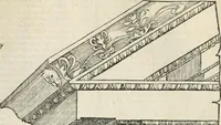 An illustration from Die alder vermaertste antique edificien : vã temple, theatre, amphitheatre, paleisen, therme, obeliske, brugge, archetriuphal, etc. vescreueeñ gefigureert met haren grondede eñ mate oock de plaetsen daerse staen, eñ wiese dede make (1546)