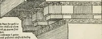 An illustration from Die alder vermaertste antique edificien : vã temple, theatre, amphitheatre, paleisen, therme, obeliske, brugge, archetriuphal, etc. vescreueeñ gefigureert met haren grondede eñ mate oock de plaetsen daerse staen, eñ wiese dede make (1546)