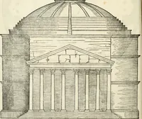 An illustration from Die alder vermaertste antique edificien : vã temple, theatre, amphitheatre, paleisen, therme, obeliske, brugge, archetriuphal, etc. vescreueeñ gefigureert met haren grondede eñ mate oock de plaetsen daerse staen, eñ wiese dede make (1546)