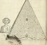 An illustration from Die alder vermaertste antique edificien : vã temple, theatre, amphitheatre, paleisen, therme, obeliske, brugge, archetriuphal, etc. vescreueeñ gefigureert met haren grondede eñ mate oock de plaetsen daerse staen, eñ wiese dede make (1546)