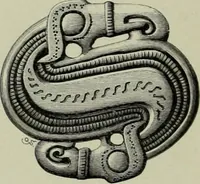 An illustration from Die altgermanische thierornamentik; typologische studie über germanische metallgegenstände aus dem IV. bis IX. jahrhundert, nebst einer studie über irische ornamentik (1904)