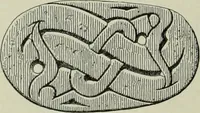 An illustration from Die altgermanische thierornamentik; typologische studie über germanische metallgegenstände aus dem IV. bis IX. jahrhundert, nebst einer studie über irische ornamentik (1904)