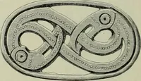 An illustration from Die altgermanische thierornamentik; typologische studie über germanische metallgegenstände aus dem IV. bis IX. jahrhundert, nebst einer studie über irische ornamentik (1904)