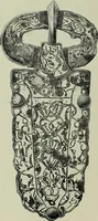 An illustration from Die altgermanische thierornamentik; typologische studie über germanische metallgegenstände aus dem IV. bis IX. jahrhundert, nebst einer studie über irische ornamentik (1904)