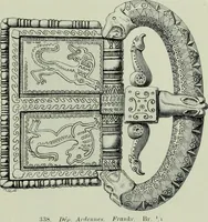 An illustration from Die altgermanische thierornamentik; typologische studie über germanische metallgegenstände aus dem IV. bis IX. jahrhundert, nebst einer studie über irische ornamentik (1904)