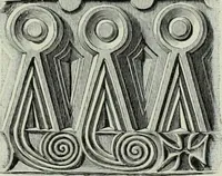 An illustration from Die altgermanische thierornamentik; typologische studie über germanische metallgegenstände aus dem IV. bis IX. jahrhundert, nebst einer studie über irische ornamentik (1904)