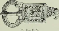 An illustration from Die altgermanische thierornamentik; typologische studie über germanische metallgegenstände aus dem IV. bis IX. jahrhundert, nebst einer studie über irische ornamentik (1904)