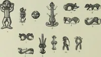 An illustration from Die altgermanische thierornamentik; typologische studie über germanische metallgegenstände aus dem IV. bis IX. jahrhundert, nebst einer studie über irische ornamentik (1904)