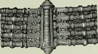An illustration from Die altgermanische thierornamentik; typologische studie über germanische metallgegenstände aus dem IV. bis IX. jahrhundert, nebst einer studie über irische ornamentik (1904)