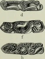 An illustration from Die altgermanische thierornamentik; typologische studie über germanische metallgegenstände aus dem IV. bis IX. jahrhundert, nebst einer studie über irische ornamentik (1904)