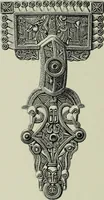 An illustration from Die altgermanische thierornamentik; typologische studie über germanische metallgegenstände aus dem IV. bis IX. jahrhundert, nebst einer studie über irische ornamentik (1904)