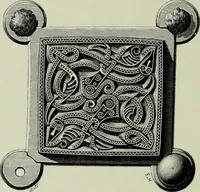 An illustration from Die altgermanische thierornamentik; typologische studie über germanische metallgegenstände aus dem IV. bis IX. jahrhundert, nebst einer studie über irische ornamentik (1904)