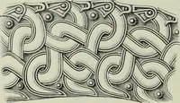 An illustration from Die altgermanische thierornamentik; typologische studie über germanische metallgegenstände aus dem IV. bis IX. jahrhundert, nebst einer studie über irische ornamentik (1904)