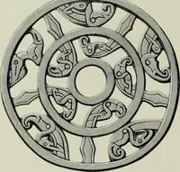 An illustration from Die altgermanische thierornamentik; typologische studie über germanische metallgegenstände aus dem IV. bis IX. jahrhundert, nebst einer studie über irische ornamentik (1904)