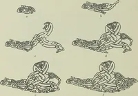 An illustration from Die altgermanische thierornamentik; typologische studie über germanische metallgegenstände aus dem IV. bis IX. jahrhundert, nebst einer studie über irische ornamentik (1904)