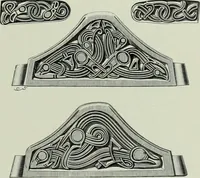 An illustration from Die altgermanische thierornamentik; typologische studie über germanische metallgegenstände aus dem IV. bis IX. jahrhundert, nebst einer studie über irische ornamentik (1904)