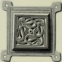 An illustration from Die altgermanische thierornamentik; typologische studie über germanische metallgegenstände aus dem IV. bis IX. jahrhundert, nebst einer studie über irische ornamentik (1904)