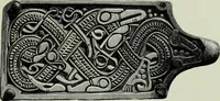 An illustration from Die altgermanische thierornamentik; typologische studie über germanische metallgegenstände aus dem IV. bis IX. jahrhundert, nebst einer studie über irische ornamentik (1904)