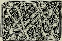 An illustration from Die altgermanische thierornamentik; typologische studie über germanische metallgegenstände aus dem IV. bis IX. jahrhundert, nebst einer studie über irische ornamentik (1904)