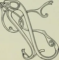 An illustration from Die altgermanische thierornamentik; typologische studie über germanische metallgegenstände aus dem IV. bis IX. jahrhundert, nebst einer studie über irische ornamentik (1904)