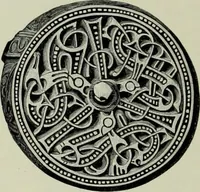 An illustration from Die altgermanische thierornamentik; typologische studie über germanische metallgegenstände aus dem IV. bis IX. jahrhundert, nebst einer studie über irische ornamentik (1904)