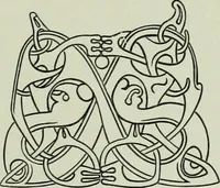 An illustration from Die altgermanische thierornamentik; typologische studie über germanische metallgegenstände aus dem IV. bis IX. jahrhundert, nebst einer studie über irische ornamentik (1904)