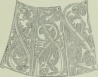 An illustration from Die altgermanische thierornamentik; typologische studie über germanische metallgegenstände aus dem IV. bis IX. jahrhundert, nebst einer studie über irische ornamentik (1904)