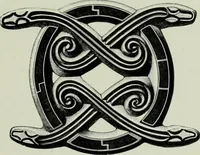 An illustration from Die altgermanische thierornamentik; typologische studie über germanische metallgegenstände aus dem IV. bis IX. jahrhundert, nebst einer studie über irische ornamentik (1904)