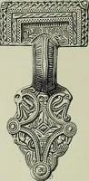 An illustration from Die altgermanische thierornamentik; typologische studie über germanische metallgegenstände aus dem IV. bis IX. jahrhundert, nebst einer studie über irische ornamentik (1904)