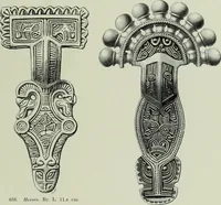 An illustration from Die altgermanische thierornamentik; typologische studie über germanische metallgegenstände aus dem IV. bis IX. jahrhundert, nebst einer studie über irische ornamentik (1904)