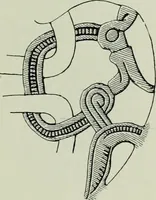 An illustration from Die altgermanische thierornamentik; typologische studie über germanische metallgegenstände aus dem IV. bis IX. jahrhundert, nebst einer studie über irische ornamentik (1904)