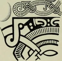 An illustration from Die altgermanische thierornamentik; typologische studie über germanische metallgegenstände aus dem IV. bis IX. jahrhundert, nebst einer studie über irische ornamentik (1904)