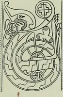 An illustration from Die altgermanische thierornamentik; typologische studie über germanische metallgegenstände aus dem IV. bis IX. jahrhundert, nebst einer studie über irische ornamentik (1904)