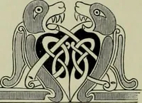 An illustration from Die altgermanische thierornamentik; typologische studie über germanische metallgegenstände aus dem IV. bis IX. jahrhundert, nebst einer studie über irische ornamentik (1904)