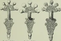 An illustration from Die altgermanische thierornamentik; typologische studie über germanische metallgegenstände aus dem IV. bis IX. jahrhundert, nebst einer studie über irische ornamentik (1904)