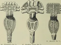 An illustration from Die altgermanische thierornamentik; typologische studie über germanische metallgegenstände aus dem IV. bis IX. jahrhundert, nebst einer studie über irische ornamentik (1904)