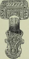 An illustration from Die altgermanische thierornamentik; typologische studie über germanische metallgegenstände aus dem IV. bis IX. jahrhundert, nebst einer studie über irische ornamentik (1904)