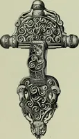 An illustration from Die altgermanische thierornamentik; typologische studie über germanische metallgegenstände aus dem IV. bis IX. jahrhundert, nebst einer studie über irische ornamentik (1904)