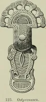 An illustration from Die altgermanische thierornamentik; typologische studie über germanische metallgegenstände aus dem IV. bis IX. jahrhundert, nebst einer studie über irische ornamentik (1904)