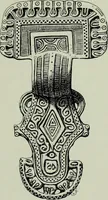 An illustration from Die altgermanische thierornamentik; typologische studie über germanische metallgegenstände aus dem IV. bis IX. jahrhundert, nebst einer studie über irische ornamentik (1904)