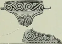 An illustration from Die altgermanische thierornamentik; typologische studie über germanische metallgegenstände aus dem IV. bis IX. jahrhundert, nebst einer studie über irische ornamentik (1904)