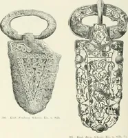 An illustration from Die altgermanische Thierornamentik : typologische Studie über germanische Metallgegenstände aus dem IV. bis IX. Jahrhundert, nebst einer Studie über irische Ornamentik (1904)
