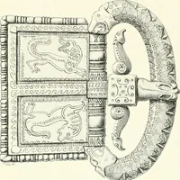 An illustration from Die altgermanische Thierornamentik : typologische Studie über germanische Metallgegenstände aus dem IV. bis IX. Jahrhundert, nebst einer Studie über irische Ornamentik (1904)