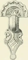 An illustration from Die altgermanische Thierornamentik : typologische Studie über germanische Metallgegenstände aus dem IV. bis IX. Jahrhundert, nebst einer Studie über irische Ornamentik (1904)